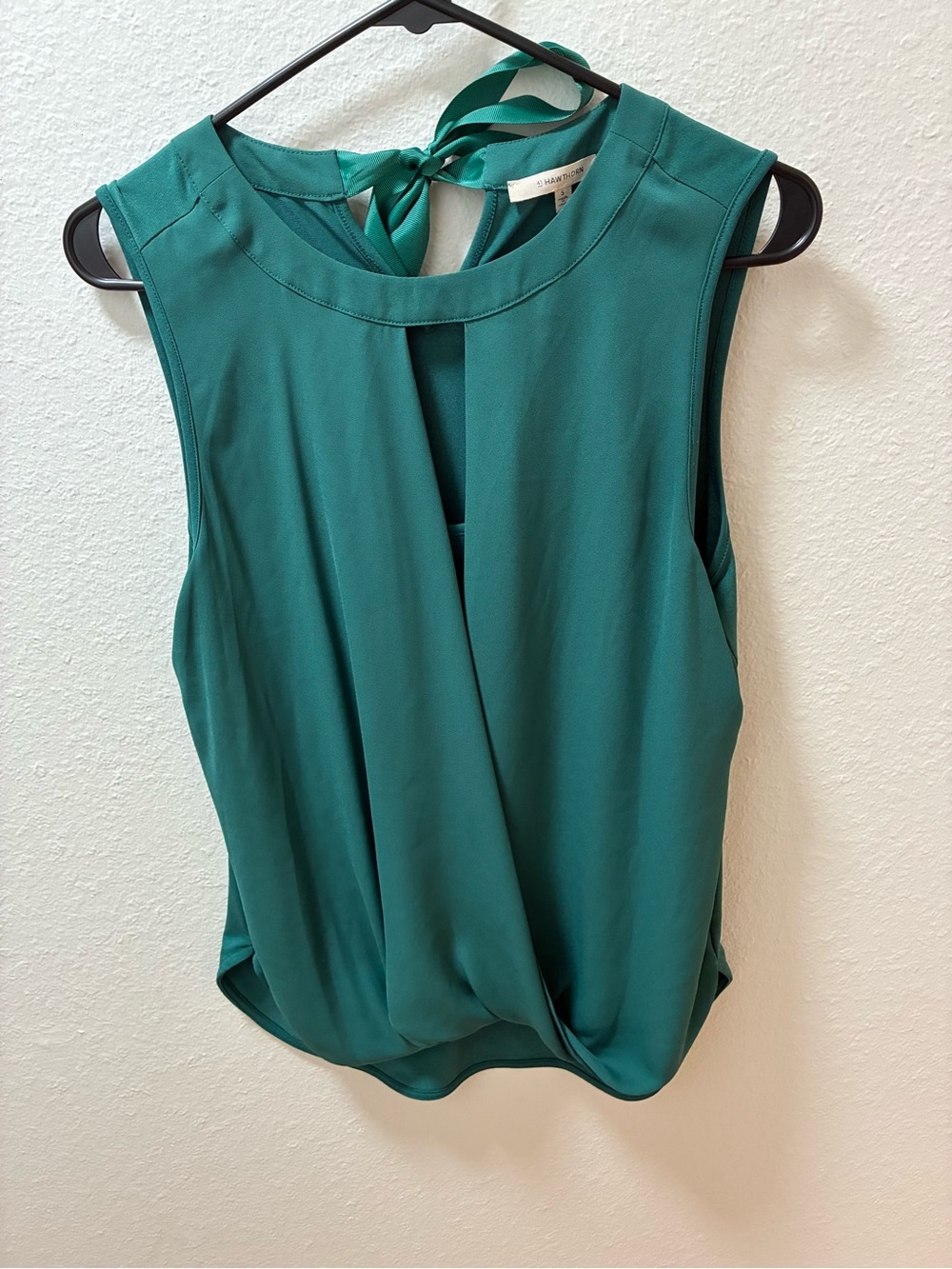 41 Hawthorn Teal Sleeveless Tie-Back Draped Camisole
